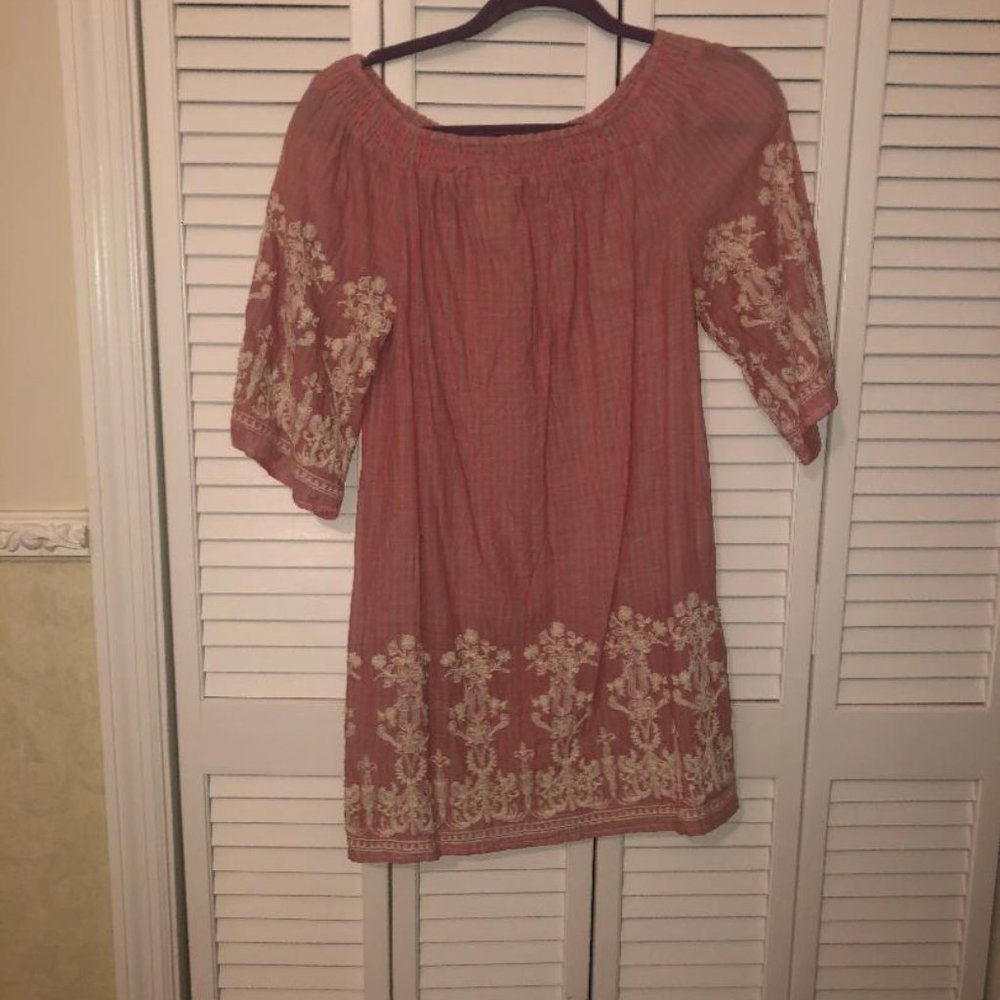 Pink Off the Shoulder Dress